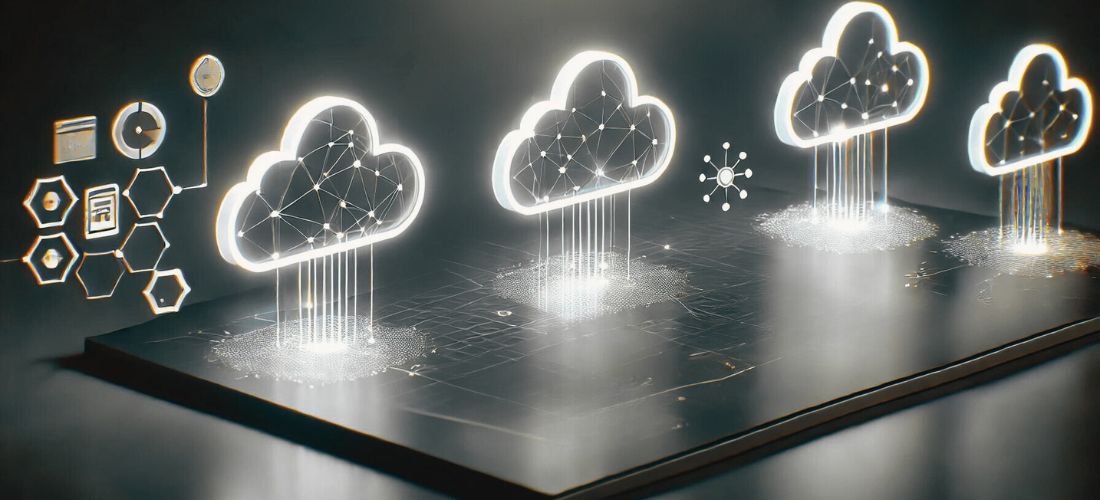 analytics with cloud computing, showcasing real-time data processing, IoT connectivity, and decentralized data analysis for enhanced decision-making.