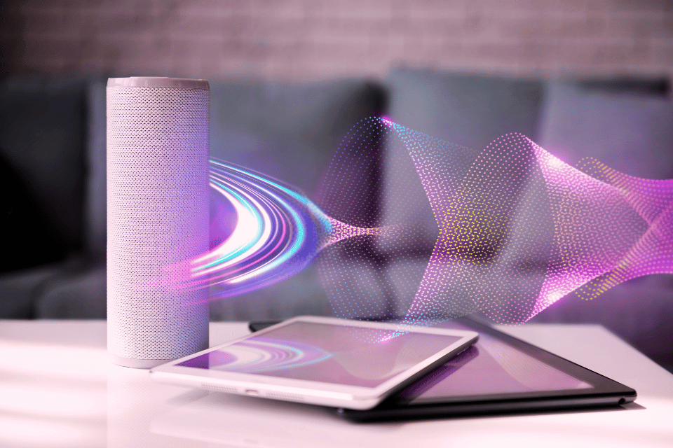 Illustration showing Drupal's capabilities in optimizing websites for voice search