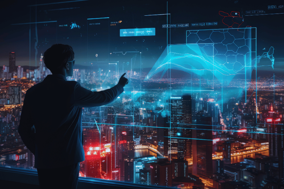 Representation of generative AI reshaping business processes and customer engagement strategies