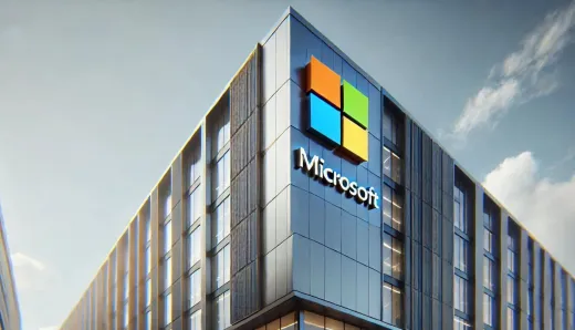 Microsoft building, representing the company impacted by a global IT outage caused by a faulty CrowdStrike update, disrupting various sectors worldwide.