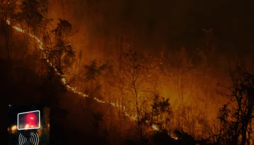 AI-powered sensors installed in the parts of  Peninsula to detect wildfires and alert first responders, enhancing community safety.